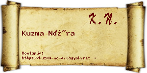 Kuzma Nóra névjegykártya